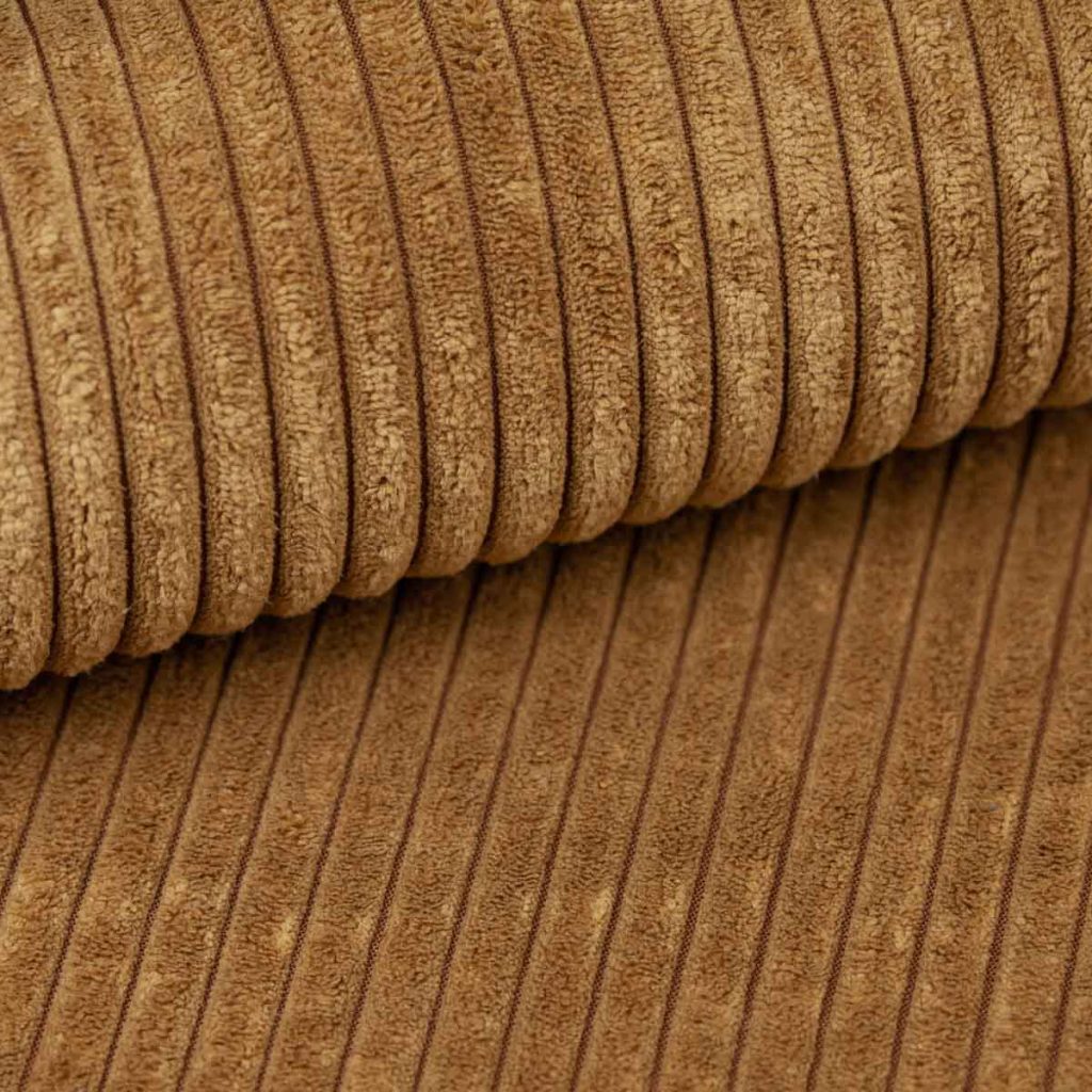 P01 Dark Gold Rib Corduroy stof hoekbank