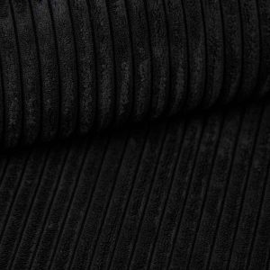 P135 Smoky Black Ribstof Corduroy U bank
