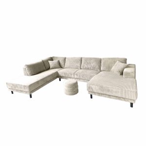 U bank links Ribstof Corduroy White Chocolate witte hoek banken Groningen