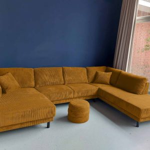 U bank rechts Corduroy Ribfluweel Peru hoekbank sale Friesland