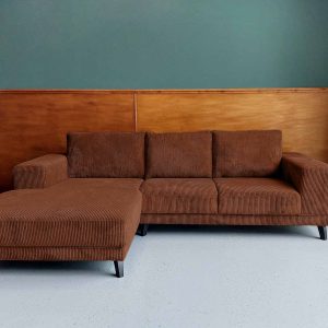 Corduroy Rib stof Alive links hoek bank sale Leek