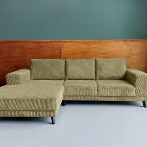 Goedkope hoek bank Joure Corduroy Rib fluweel Grullo links