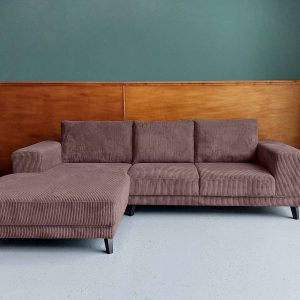 Hoek bank Ribbelstof Rib stof Bazaar links bank goedkoop