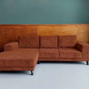 Hoek bank sale Friesland Corduroy Rib stof Coconut links