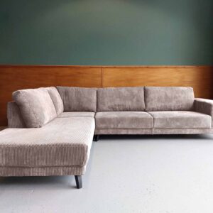 Hoekbank Rib stof hoek bank Dokkum aanbieding Cinereous links