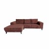 Hoekbank aanbieding Ribbel Ribstof Spicy Mix links banken sale