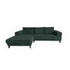 Hoekbank kopen Drenthe Rib stof links Onyx aanbieding