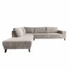 Hoekbank links Ribstof Corduroy White Coffee lichte hoek bank Groningen