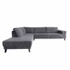 Hoekbank links Ribstof hoek bank Friesland sale Cool Grey
