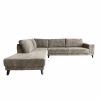 Hoekbank links Ribstof hoekbank Buitenpost aanbieding Silver Pink