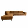 Hoekbank links Ribstof hoekbank Friesland aanbieding Dark Gold