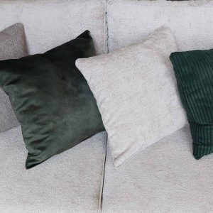 Kussenset hoekbank - Ribstof kussens - Velvet kussen set bankstel Bouclé stof kussens