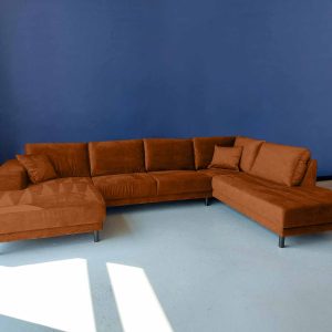 U bank Velvet Hoek bank brons kleur Philly Bronze rechts