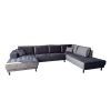 U bank Velvet Hoekbank sale Dark Puce rechts