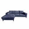 Boucle Teddy stof Navy Blue hoek bank blauw links aanbieding Drenthe