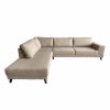 Grote hoek bank zand kleur Drachten fijn geweven stof zandkleur Grullo Beach links