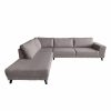Grote hoekbank aanbieding Drachten Wenge links grof geweven stof