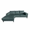 Kleine fluwelen hoekbank sale Velvet Velours Stormcloud links