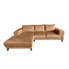 Kleine hoekbank Leeuwarden Fluweel Velvet Velours Camel links