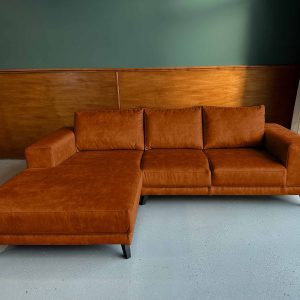 Kleine hoekbanken sale Velvet Velours fluweel Russet links