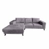 Teddystof hoekbank Drachten Boucle Argent Grey links