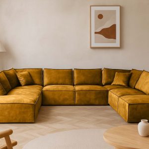 Elementen look U-bank fluweel velvet velours - Friesland Groningen Drenthe - Gamboge