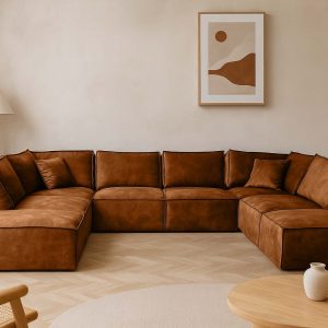 Elementen look U bank velvet velours - bruin rood fluwelen stof u-bank - Philly Bronze